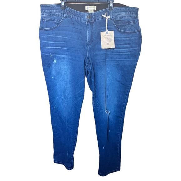 Democracy AB Technology Slighty Distressed Plus Size Jeans Size 24W - Picture 1 of 10